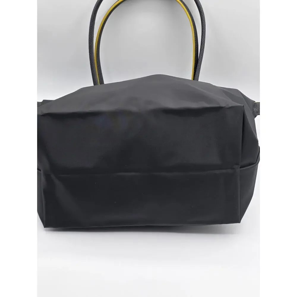 LONGCHAMP LE PLIAGE CLUB 70TH ANNIVERSARY LARGE TOTE – DARK GRAY / YELLOW – NWOT